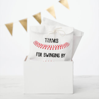 Sachets En Papier Fête d'anniversaire de baseball Merci personnalisé