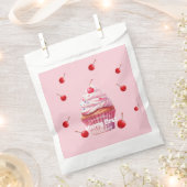 Sachets En Papier Fête d'anniversaire de bébé rose premier cerisier  (Coupé)