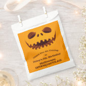 Sachets En Papier Fête d'anniversaire de Halloween Jack o' Lantern (Coupé)