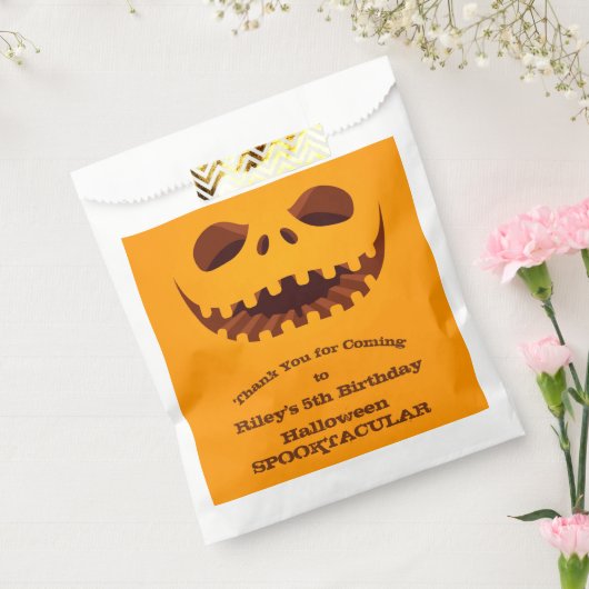 Sachets En Papier Fête d'anniversaire de Halloween Jack o' Lantern (Scellé)