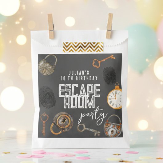 Sachets En Papier Fête d'anniversaire de la chambre d'évasion