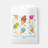 Sachets En Papier Fête d'anniversaire de la crème glacée (Devant)