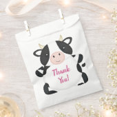 Sachets En Papier Fête d'anniversaire de la ferme de vache (Coupé)