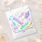Sachets En Papier Fête d'anniversaire de la musique (Coupé)