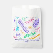 Sachets En Papier Fête d'anniversaire de la musique (Devant)