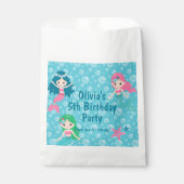 Sachets En Papier Fête d'anniversaire de la Sirène personnalisée (Devant)