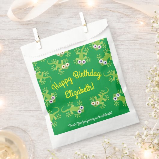 Sachets En Papier Fête d'anniversaire de Lizard (Coupé)