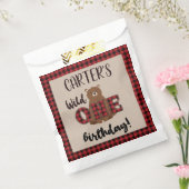 Sachets En Papier Fête d'anniversaire de l'Ours Plaid Wild ONE (Scellé)
