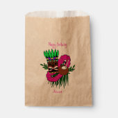 Sachets En Papier Fête d'anniversaire de Luau personnalisée (Devant)