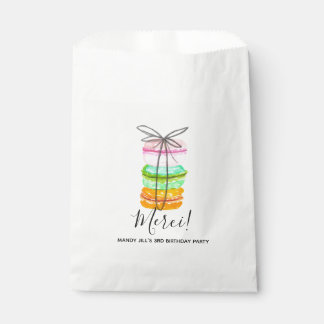Sachets En Papier Fête d'anniversaire de macaron français