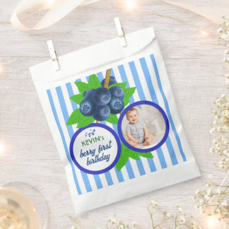 Sachets En Papier Fête d'anniversaire de myrtille Mignonne Première