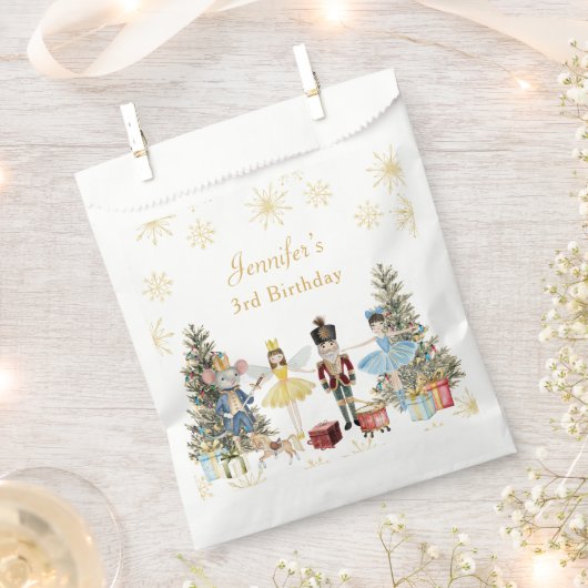 Sachets En Papier Fête d'anniversaire de Nutcracker (Coupé)