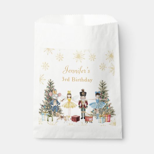 Sachets En Papier Fête d'anniversaire de Nutcracker (Devant)