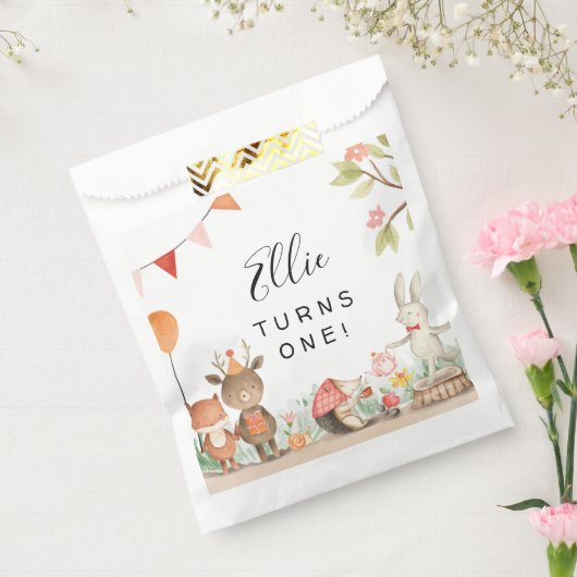 Sachets En Papier Fête d'anniversaire de Pink Woodland (Scellé)