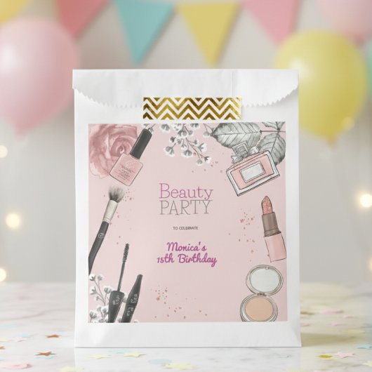 Sachets En Papier Fête d'anniversaire de spa de beauté fille poussié