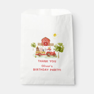Sachets En Papier Fête d'anniversaire des animaux de ferme tracteurs