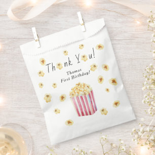 Sachets En Papier Fête d'anniversaire des enfants Popcorn Merci