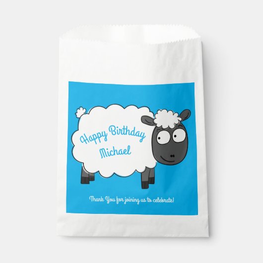 Sachets En Papier Fête d'anniversaire des moutons (Devant)