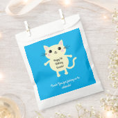 Sachets En Papier Fête d'anniversaire du chat (Coupé)