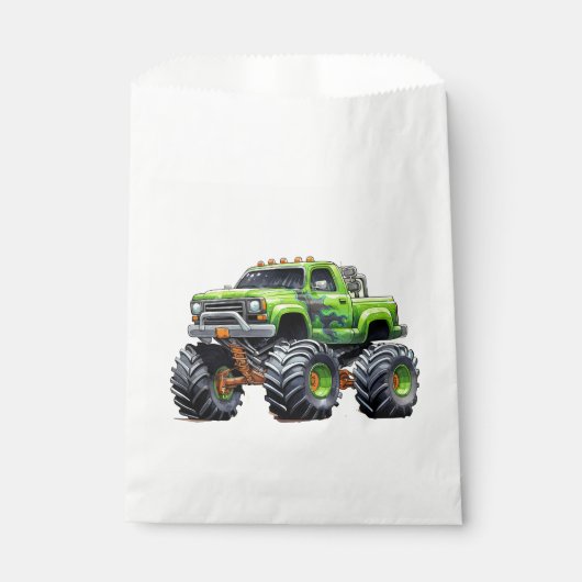 Sachets En Papier Fête d'anniversaire du Monster Truck Enfants Moder (Devant)