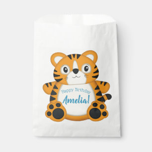 Sachets En Papier Fête d'anniversaire du tigre