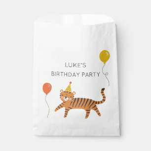 Sachets En Papier Fête d'anniversaire du tigre