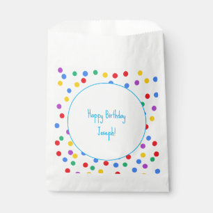 Sachets En Papier Fête d'anniversaire enfant Confettis Points Coloré