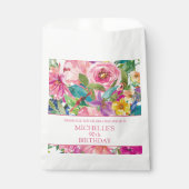 Sachets En Papier Fête d'anniversaire féminine rose jaune (Devant)