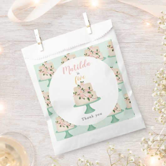 Sachets En Papier fête d'anniversaire modifiable (Coupé)