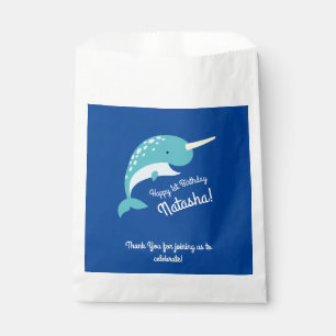 Sachets En Papier Fête d'anniversaire Narwhal