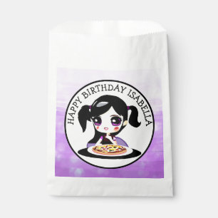 Sachets En Papier Fête d'anniversaire personnalisée Anime Fille Pizz