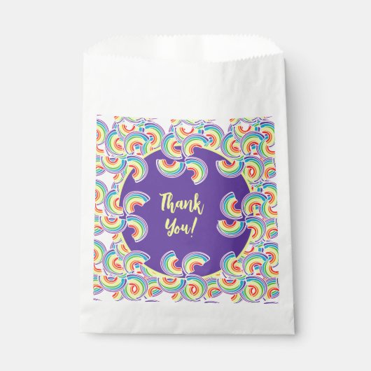 Sachets En Papier Fête d'anniversaire Rainbow (Devant)