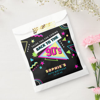 Sachets En Papier Fête d'anniversaire rétro 30 ans Retour dans les a