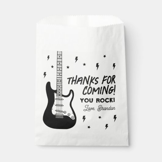 Sachets En Papier Fête d'anniversaire Rock and Roll (Devant)