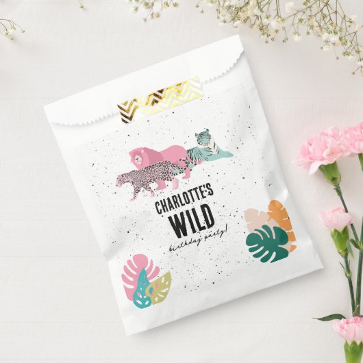 Sachets En Papier Fête d'anniversaire sauvage Jungle Animaux Anniver (Scellé)