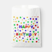 Sachets En Papier Fête d'anniversaire simple moderne rouge étoile co (Devant)