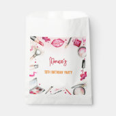 Sachets En Papier Fête d'anniversaire spa beauté et maquillage (Devant)