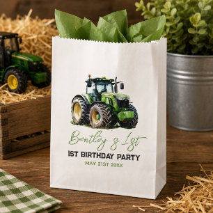 Sachets En Papier Fête d'anniversaire tracteur 1ère année Ferme amus