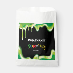 Sachets En Papier Fête d'anniversaire verte de garçons de boue