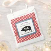 Sachets En Papier Fête de barbecue À damiers porc rouge (Coupé)