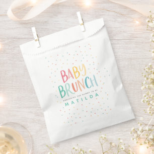 Sachets En Papier Fête de bébé arc-en-ciel colorée