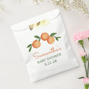 Sachets En Papier Fête de Bébé Citron Orange Petite Mignonne