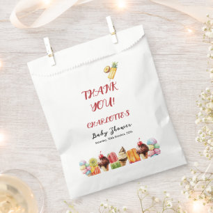 Sachets En Papier Fête de bébé douce glace à l'eau colorée aquarelle