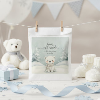 Sachets En Papier Fête de Bébé Genre Neutre Froid Dehors Hiver