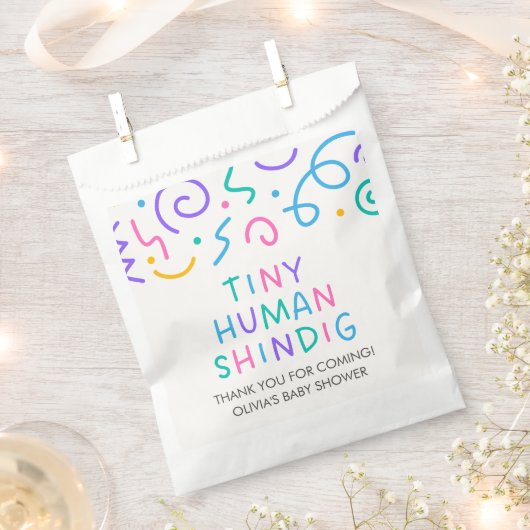 Sachets En Papier Fête de Bébé Tiny Human (Coupé)