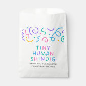 Sachets En Papier Fête de Bébé Tiny Human (Devant)