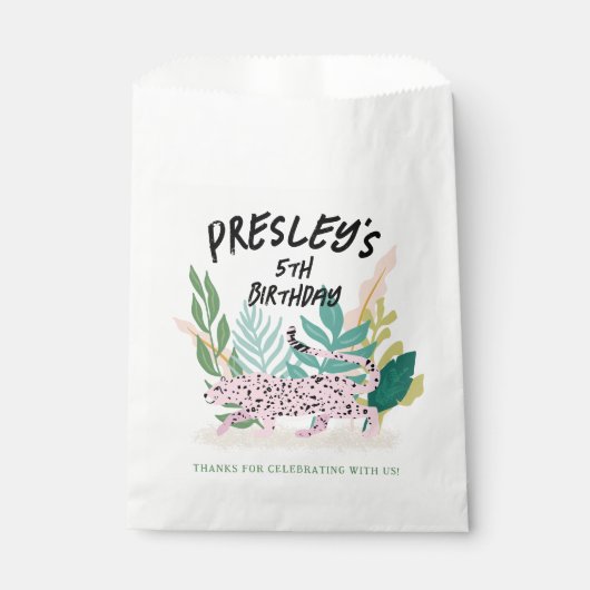 Sachets En Papier Fête de chat sauvage Animal Personnalisé Favonaliz (Devant)