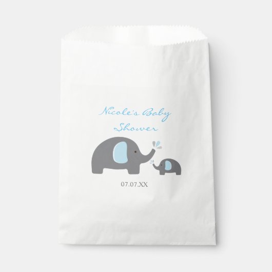 Sachets En Papier Fête de douche Eléphant Mère & Bébé Favoriser les  (Devant)