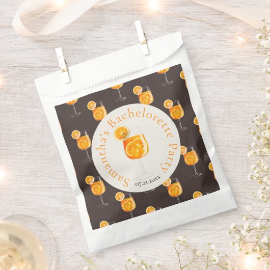 Sachets En Papier Fête de Fiançailles Aperol Spritz (Coupé)