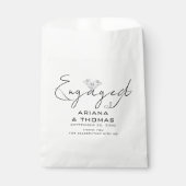 Sachets En Papier Fête de fiançailles de script minimal moderne (Devant)